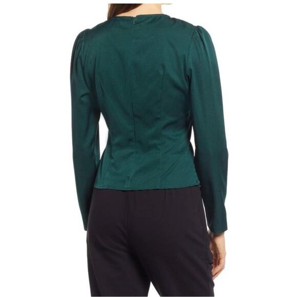 Open Edit Sz. XXS Long Sleeve Blouse with Front Cut Outs Sexy Nightime Club - Picture 3 of 8